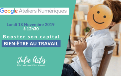 Conférence | Booster son capital bien-être au travail – 18 Novembre 2019