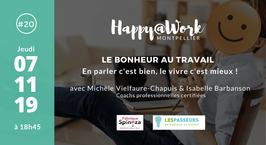 Meetup Happy@Work #20 – 7 Novembre 2019 à Montpellier